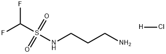 Methanesulfonamide, N-(3-aminopropyl)-1,1-difluoro-, hydrochloride (1:1) Struktur